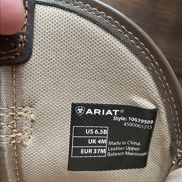 Ariat Anthem Boys Brown Leather Western composite toe Work Boots like new! - Picture 7 of 7